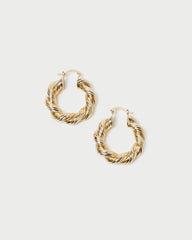 Loeffler Randall Women / Atticus Gold Twisted Hoop Earrings