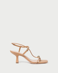 Loeffler Randall Women / Triana Dune Leather Mid-Heel Sandal