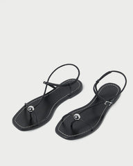 Loeffler Randall Women / Lara Black Leather Sandal
