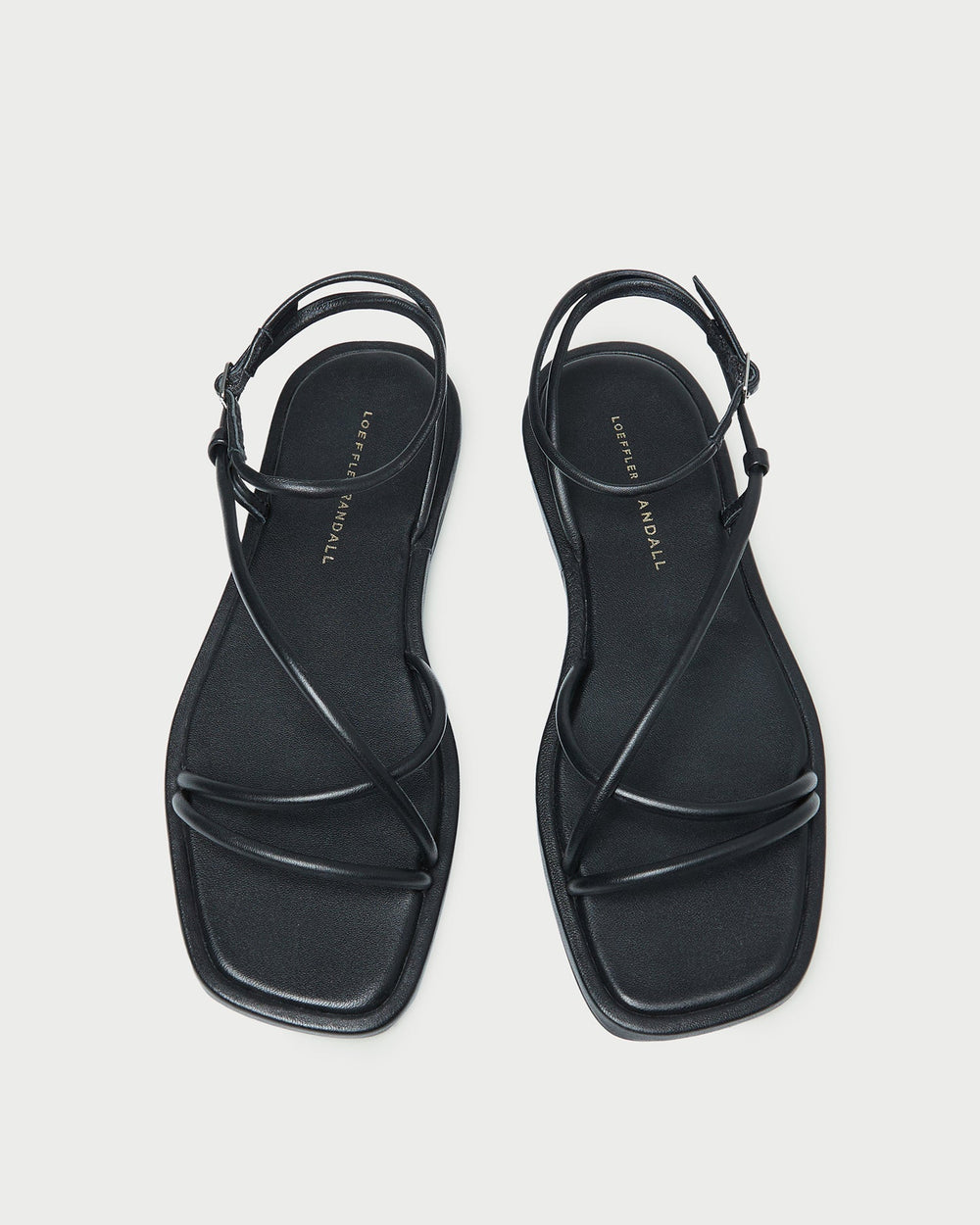 Loeffler Randall Women / Noor Black Leather Flat Sandal