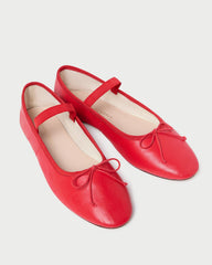Loeffler Randall Women / Leonie Red Leather Ballet Flat