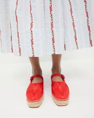Loeffler Randall Women / Clover Red Moiré Espadrille