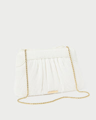 Loeffler Randall Women / Rayne White Pleated Bow Clutch