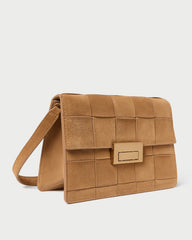 Loeffler Randall Women / Delphine Toffee Suede Shoulder Bag