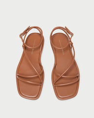 Loeffler Randall Women / Noor Timber Leather Flat Sandal