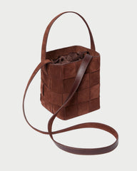 Loeffler Randall Women / Laith Espresso Suede Bucket Bag