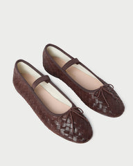 Loeffler Randall Women / Leonie Espresso Woven Ballet Flat