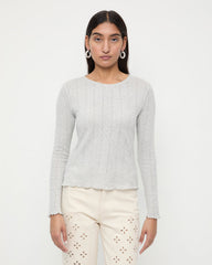 Loeffler Randall Women / Lolo Pointelle Long-Sleeve Tee