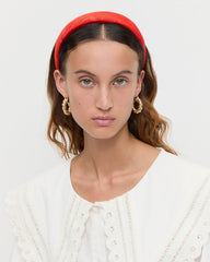 Loeffler Randall Women / Marina Red Moiré Puffy Headband