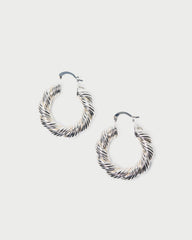 Loeffler Randall Women / Atticus Silver Twisted Hoop Earrings