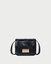 Loeffler Randall Women / Desi Black Woven Leather Crossbody