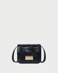 Loeffler Randall Women / Desi Black Woven Leather Crossbody