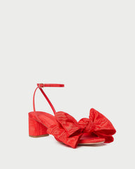 Loeffler Randall Women / Carmen Red Moiré Bow Sandal