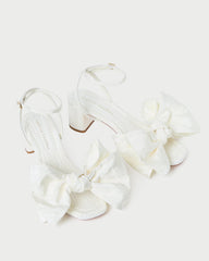 Loeffler Randall Women / Carmen Cream Moiré Bow Sandal