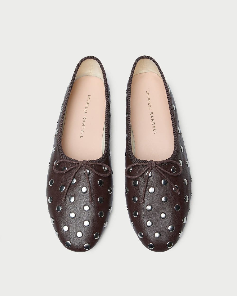 Loeffler Randall Women / Landon Espresso/Silver Leather Ballet Flat