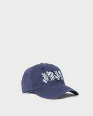 Loeffler Randall Women / Cairo Navy/Cream Embroidered Cap