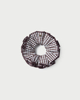 Loeffler Randall Women / Felice Brown Gingham Layered Scrunchie