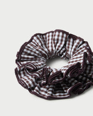 Loeffler Randall Women / Felice Brown Gingham Layered Scrunchie