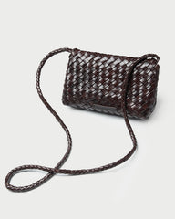 Loeffler Randall Women / Vinnie Chocolate Woven Leather Crossbody
