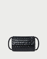 Loeffler Randall Women / Vinnie Black Woven Leather Crossbody