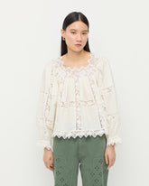 Loeffler Randall Women / Pauline Embroidered Lace Blouse