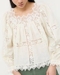 Loeffler Randall Women / Pauline Embroidered Lace Blouse