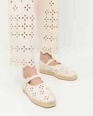 Loeffler Randall Women / Clover Natural Embroidered Espadrille