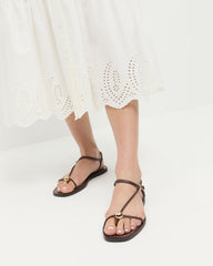 Loeffler Randall Women / Lara Espresso Leather Sandal