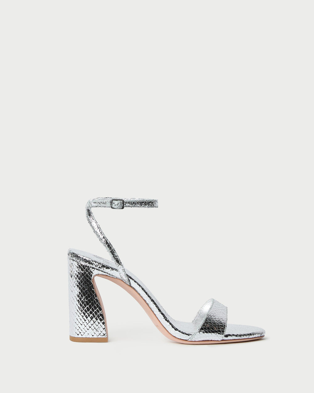 Loeffler Randall Women / Malia Silver Snake Embossed Sandal