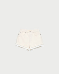 Loeffler Randall Women / Kay Lace-Trimmed Denim Shorts