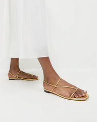 Loeffler Randall Women / Eleanor Gold Strappy Sandal