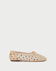 Loeffler Randall Women / Landon Caramel/Silver Mesh Ballet Flat