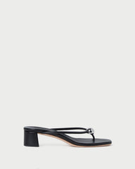 Loeffler Randall Women / Odessa Black Leather Heeled Sandal