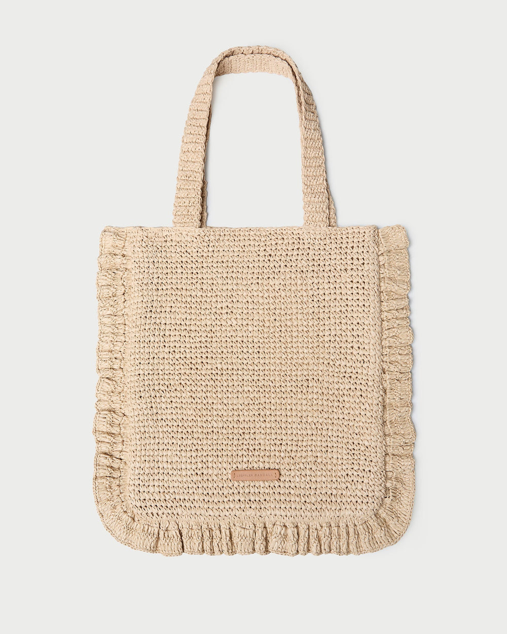 Loeffler Randall Women / Justine Natural Crochet Ruffle Tote