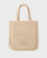 Loeffler Randall Women / Justine Natural Crochet Ruffle Tote