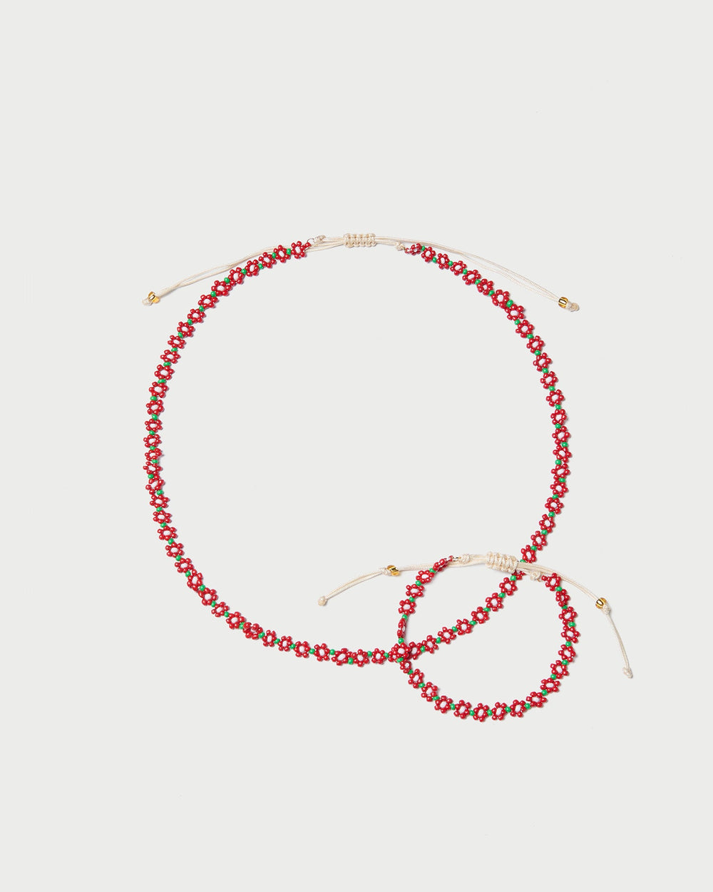 Loeffler Randall Women / Flora Red/White Beaded Set