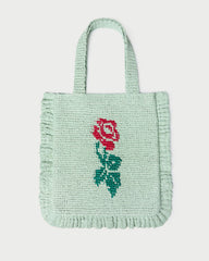 Loeffler Randall Women / Justine Mint Crochet Ruffle Tote