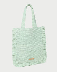 Loeffler Randall Women / Justine Mint Crochet Ruffle Tote