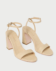 Loeffler Randall Women / Malia Natural Curved-Heel Sandal
