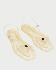 Loeffler Randall Women / Dana Champagne Strappy Jelly Sandal