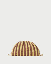 Loeffler Randall Women / Bailey Brown/Butter Stripe Dome Clutch