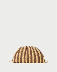 Loeffler Randall Women / Bailey Brown/Butter Stripe Dome Clutch