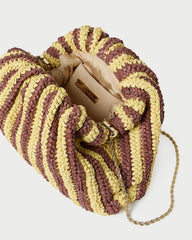 Loeffler Randall Women / Bailey Brown/Butter Stripe Dome Clutch