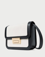 Loeffler Randall Women / Desi Black/Natural Canvas Crossbody