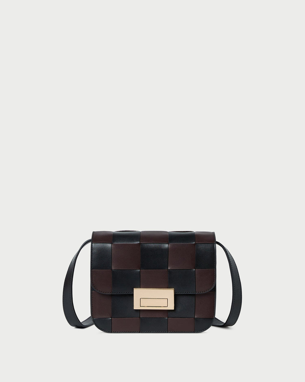 Loeffler Randall Women / Desi Black/Espresso Woven Leather Crossbody