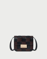 Loeffler Randall Women / Desi Black/Espresso Woven Leather Crossbody