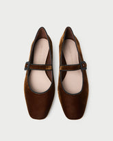 Loeffler Randall Women / Ginger Brown Velvet Mary Jane