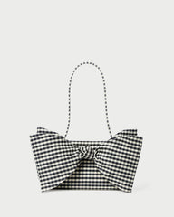 Loeffler Randall Women / Valerie Black/White Gingham Bow Bag