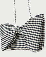 Loeffler Randall Women / Valerie Black/White Gingham Bow Bag
