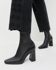 Loeffler Randall Women / Chloe Black Leather Ankle Boot